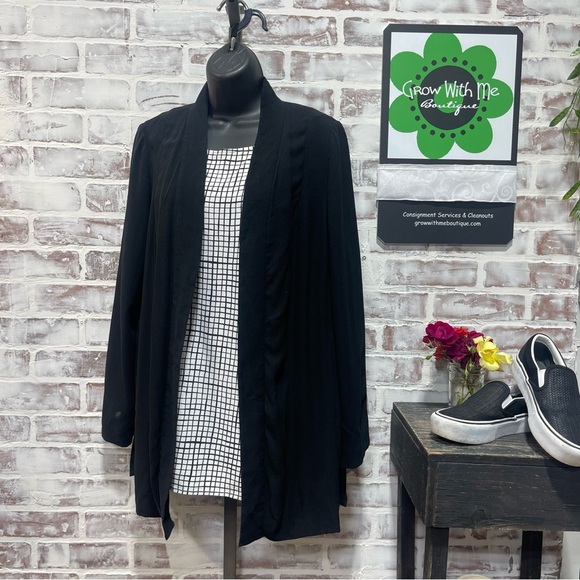 Eileen fisher Black Women's jacket petite small - Picture 1 of 8